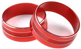Danti - 3 Piezas de Cubierta de botón de Aire Acondicionado de Audio para decoración de Jeep Wrangler JK JKU Compass Patriot 2011-2018, Rojo