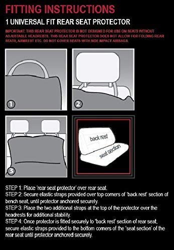 Dickies - Funda para asiento resistente al agua, Asiento trasero de banco, Negro