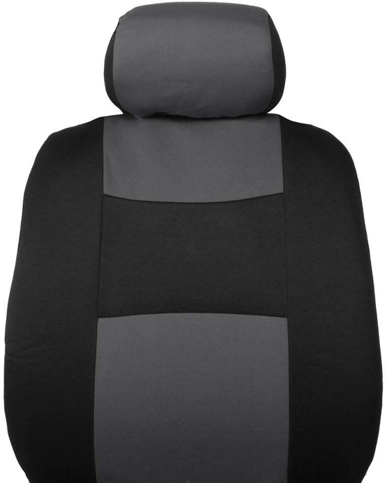 BDK OS309CC - Funda de Asiento para Coche, Color Gris carbón, polipro, fácil de Envolver, Dos Tonos de Acento para Coche, Banco Dividido