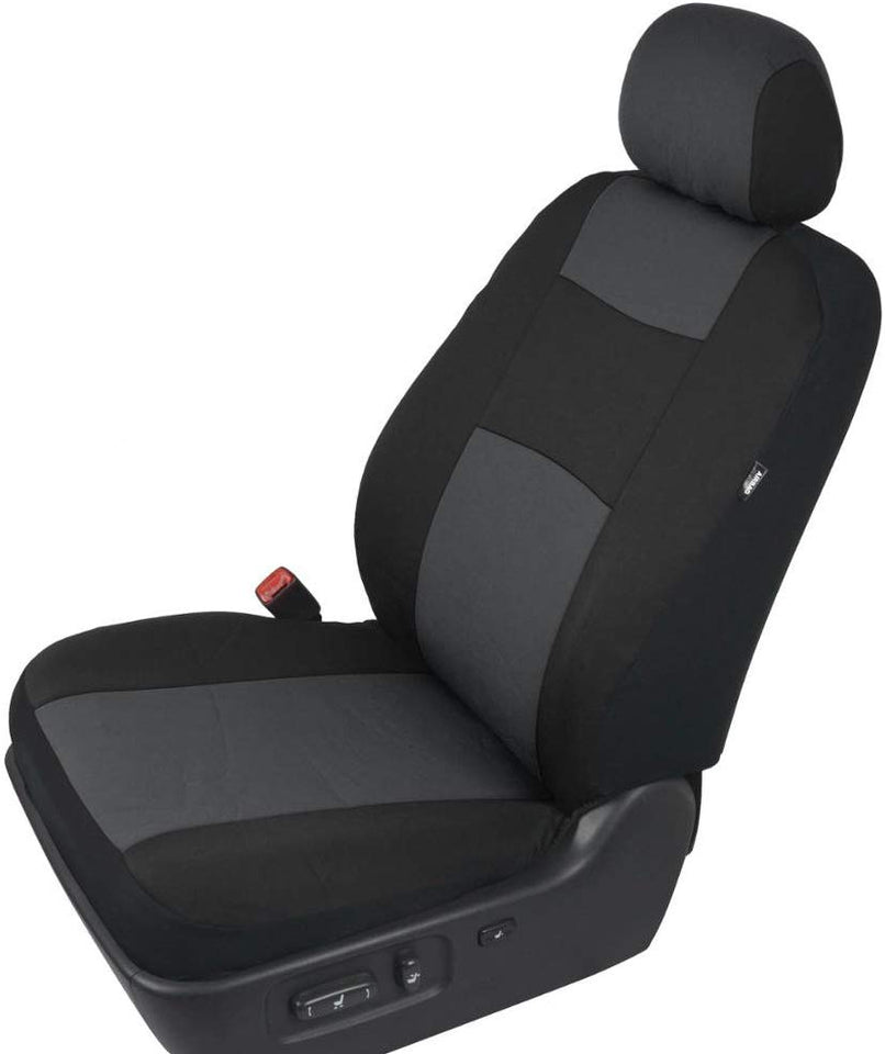 BDK OS309CC - Funda de Asiento para Coche, Color Gris carbón, polipro, fácil de Envolver, Dos Tonos de Acento para Coche, Banco Dividido