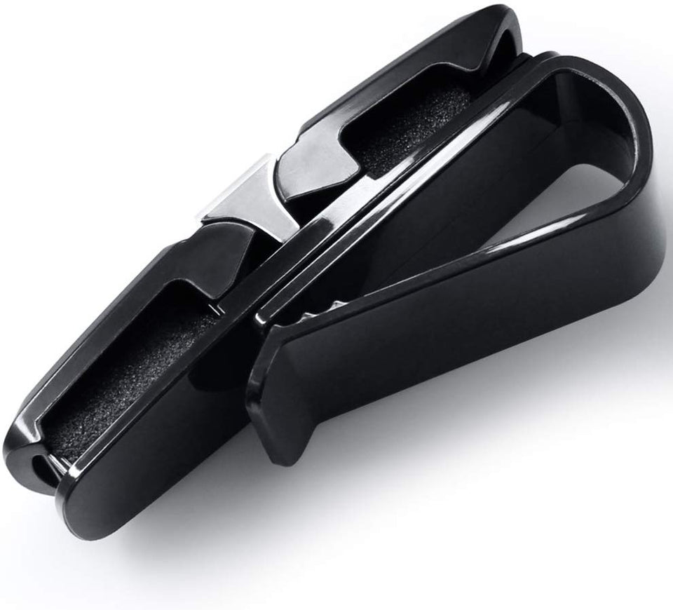 FineGood 2 Unidades Gafas Portátiles para Visor de Coche Sun, Gafas de Sol Gafas de Montaje con Clip de Tarjeta de Boleto - Negro