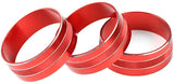 Danti - 3 Piezas de Cubierta de botón de Aire Acondicionado de Audio para decoración de Jeep Wrangler JK JKU Compass Patriot 2011-2018, Rojo