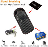 Bolsa de Bloqueo de señal, Charlemain Bloqueador de Señal del Coche, Key Fob Protector Mejorada para Llaves/Tarjetas de crédito/ID/Banco/NFC/RFID(Rojo Carbon)