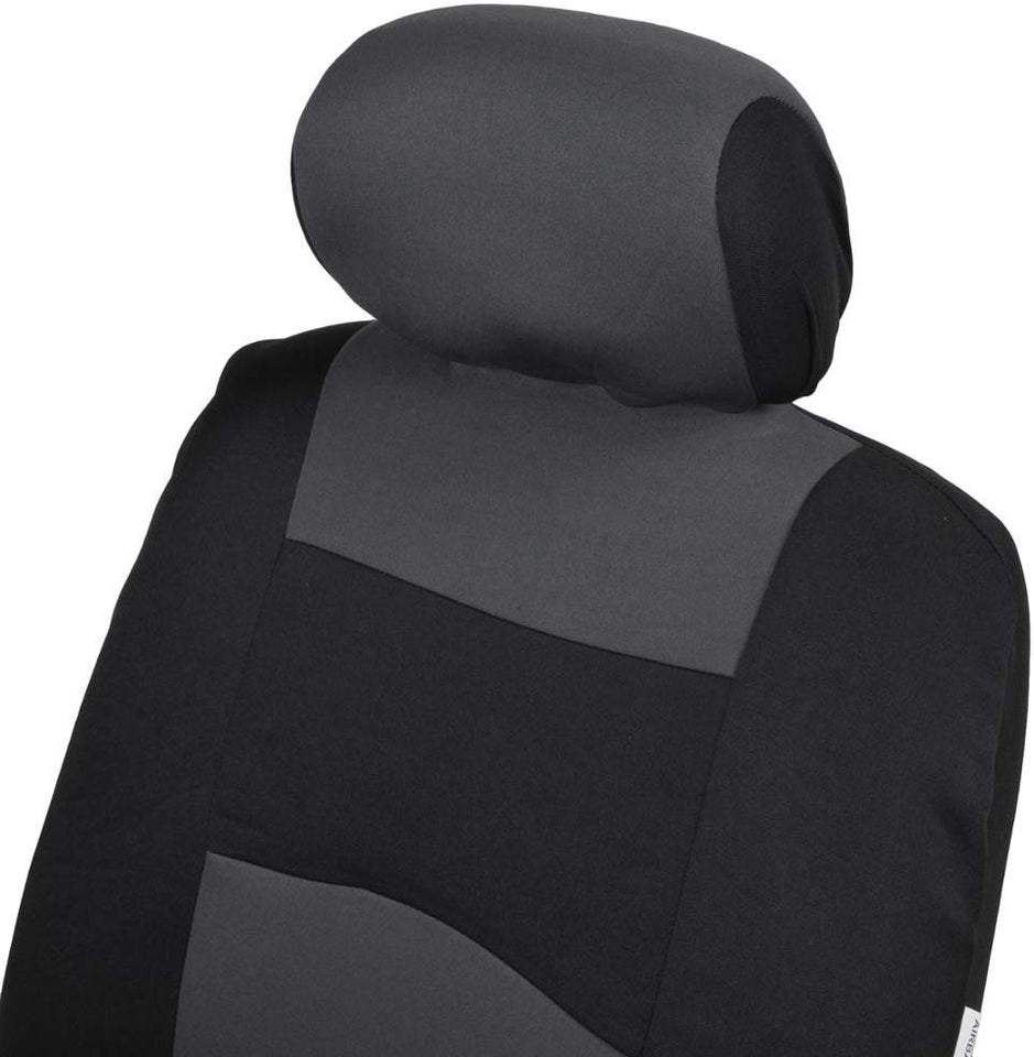 BDK OS309CC - Funda de Asiento para Coche, Color Gris carbón, polipro, fácil de Envolver, Dos Tonos de Acento para Coche, Banco Dividido
