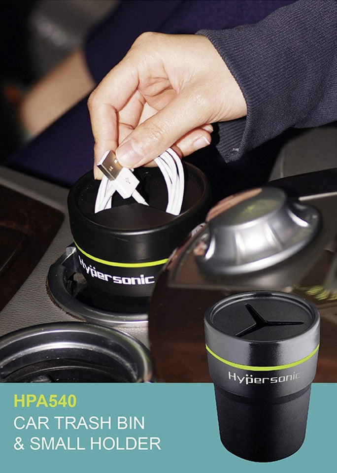 Hypersonic Basurero para Auto, Porta Moneda, audífonos etc, para organizar y Mantener Limpio el Interior de tu automóvil