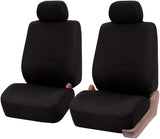FH GROUP FB051BLACK115 Black Rear Split Flat Cloth Seat Cover (Multifunctional Airbag Compatible Full Set)