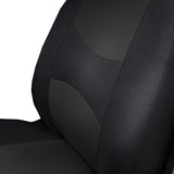 FH GROUP FB051BLACK115 Black Rear Split Flat Cloth Seat Cover (Multifunctional Airbag Compatible Full Set)