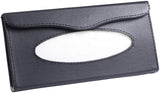 eJiasu Kleenex Coche Titular, Caja Pañuelos Coche Premium PU Cuero Auto Car Visera y Asiento Trasero Accesorios Papel Tissue Box(Negro)
