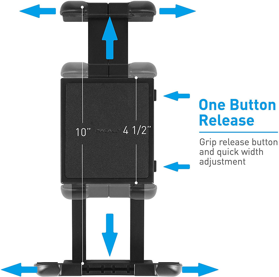 Macally HRMOUNTPRO Accesorio para Asiento de Coche - Accesorios para sillas de Coche para Bebes (Adaptador, Negro, Acero Inoxidable)
