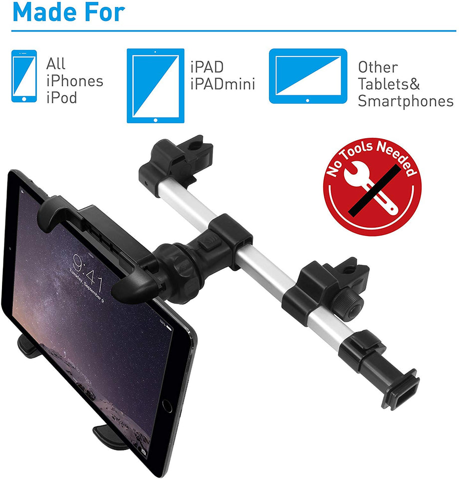 Macally HRMOUNTPRO Accesorio para Asiento de Coche - Accesorios para sillas de Coche para Bebes (Adaptador, Negro, Acero Inoxidable)