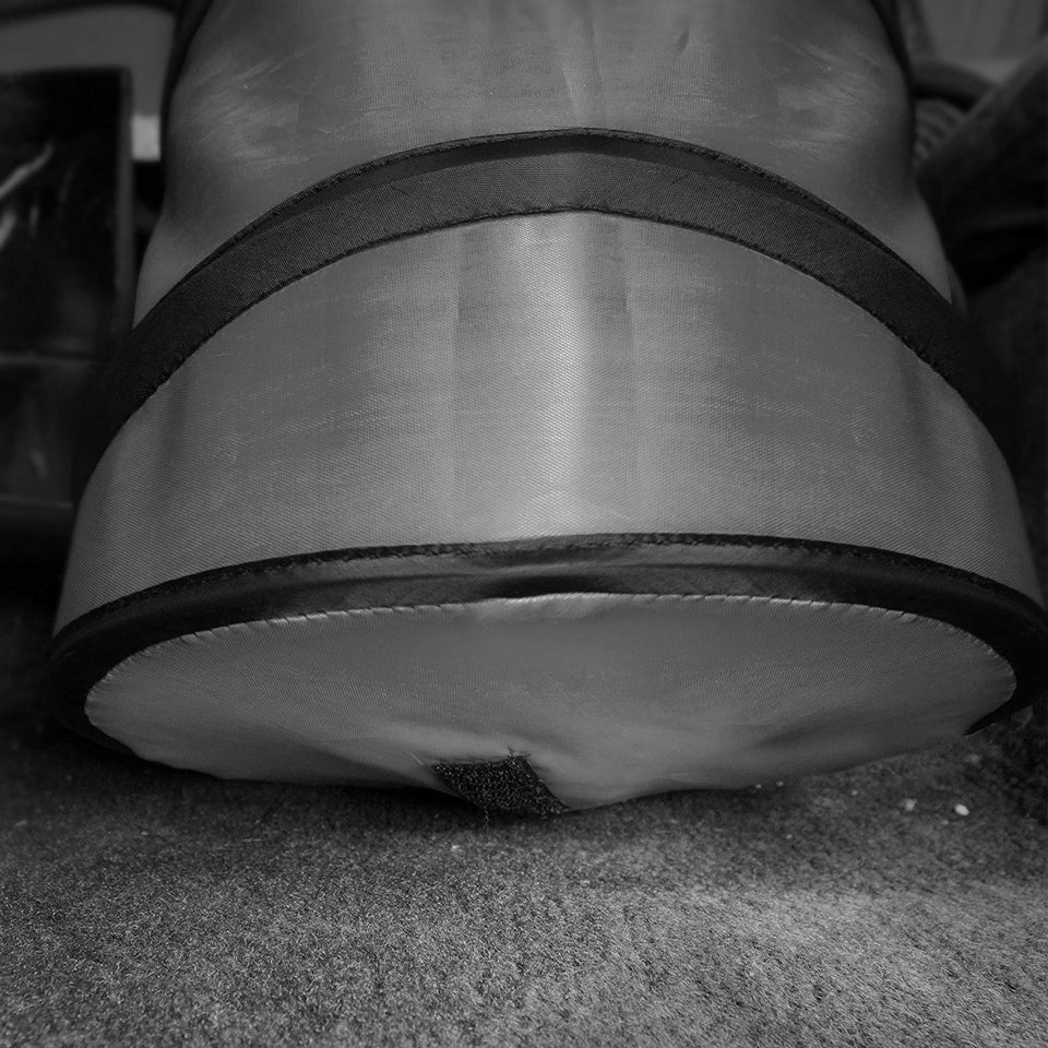 FH GROUP FH1121BLACK - Basurero para Coche, Color Negro, Gris